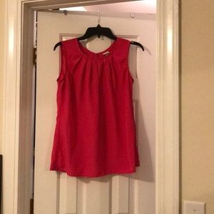 Pink sleeveless top